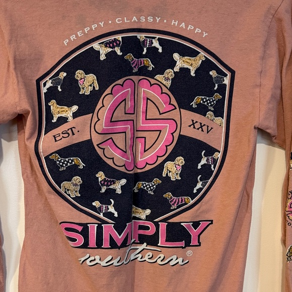 Simply Southern Womens Dusty Rose Long Sleeve Tee - Picture 6 of 10